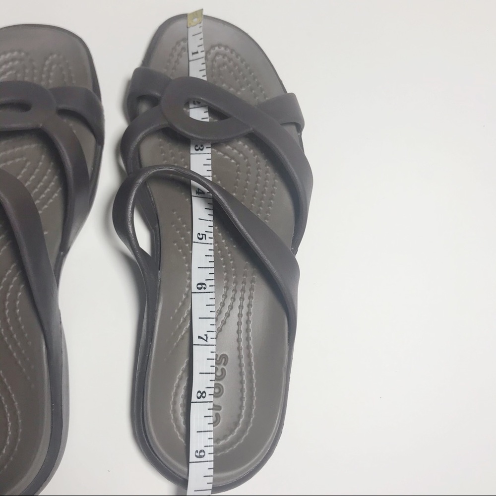 CROCS WOMEN MELEEN TWIST SANDALS SLIDES BROWN 6 - Picture 5 of 8